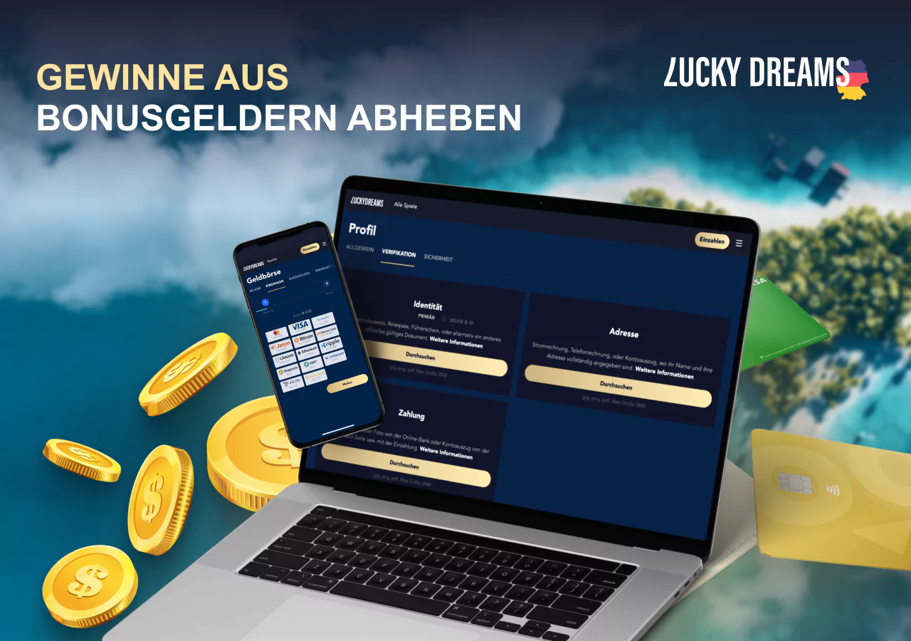 Abhebung von Gewinnen aus Bonusgeldern im Lucky Dreams Online-Casino