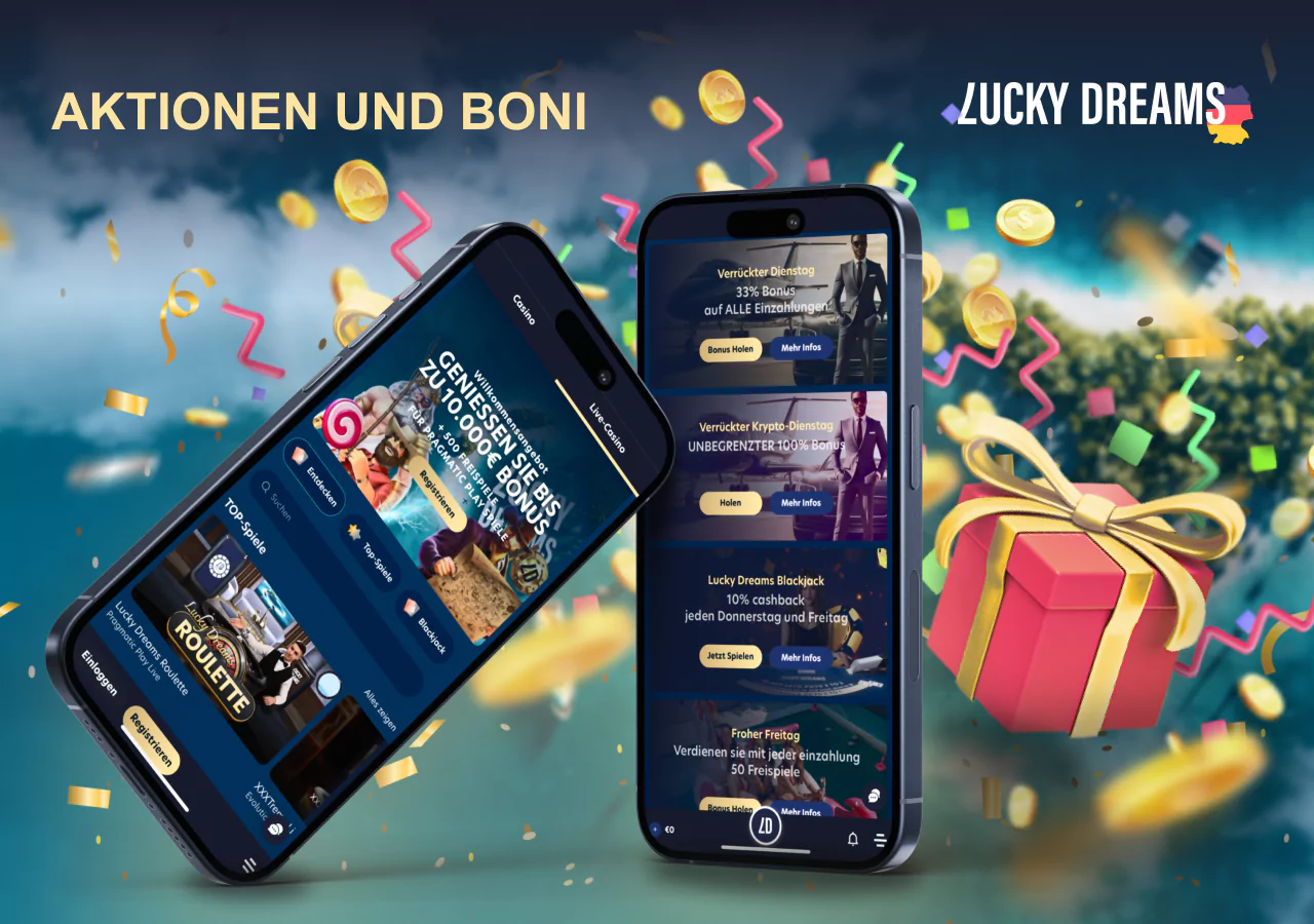 Boni für Lucky Dreams Online-Casino-Benutzer