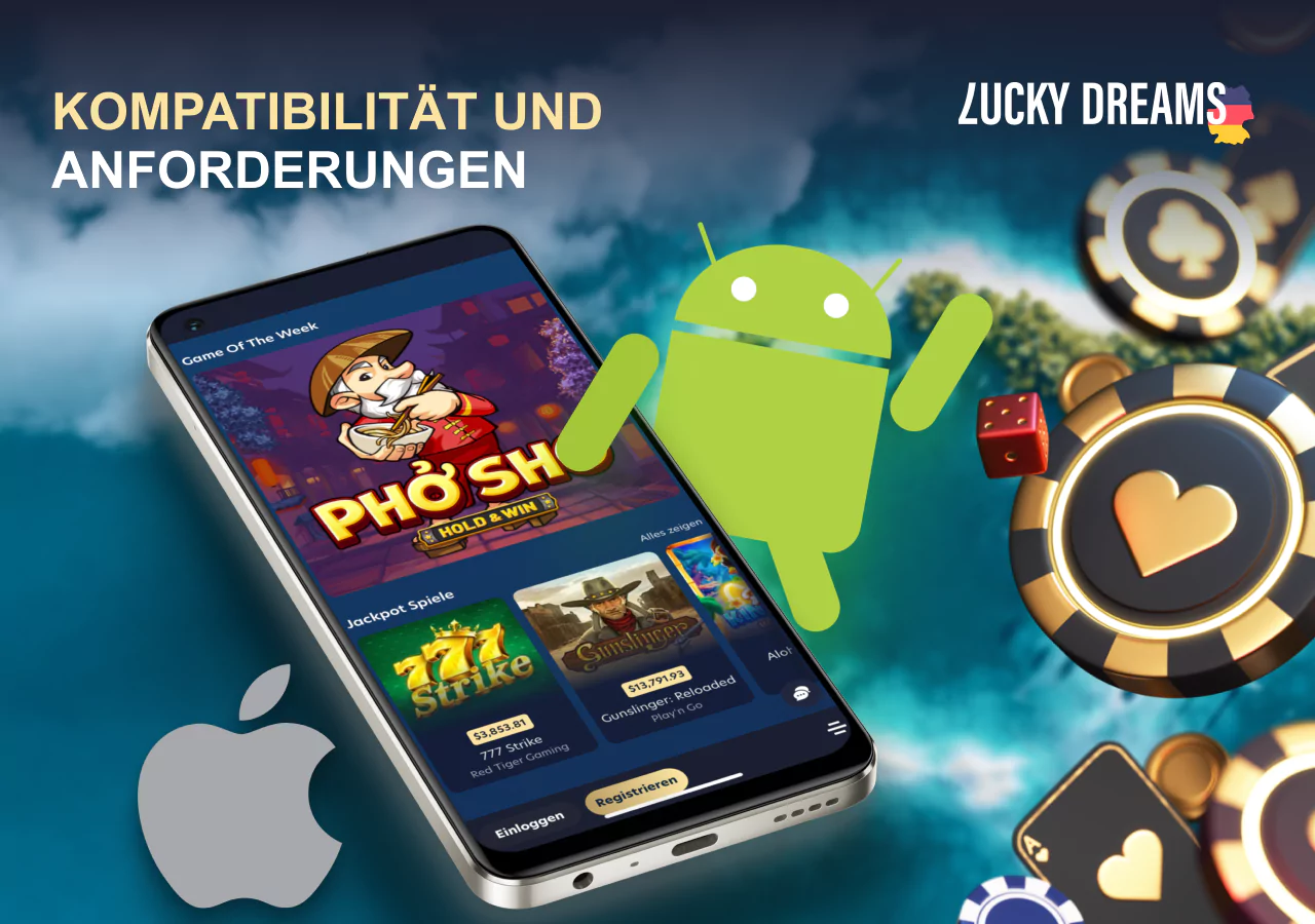 Spielkompatibilität mit iOS- und Android-Geräten