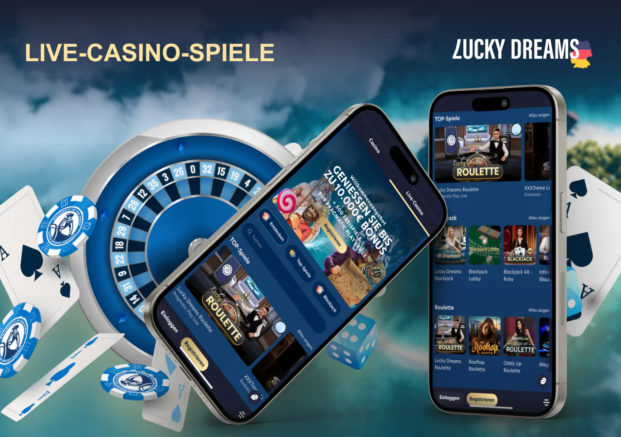 Live-Kasino auf der Lucky Dreams-Plattform