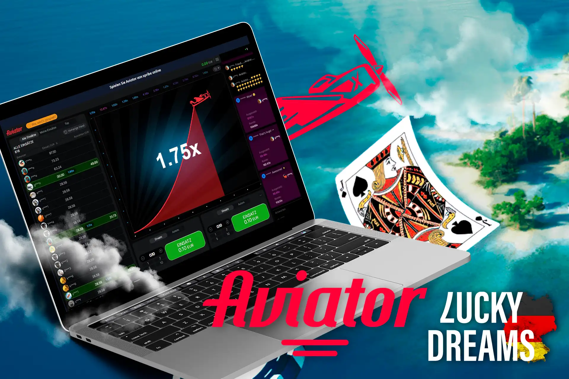 Spielen Sie das beste Aviator-Spiel in unserem Casino